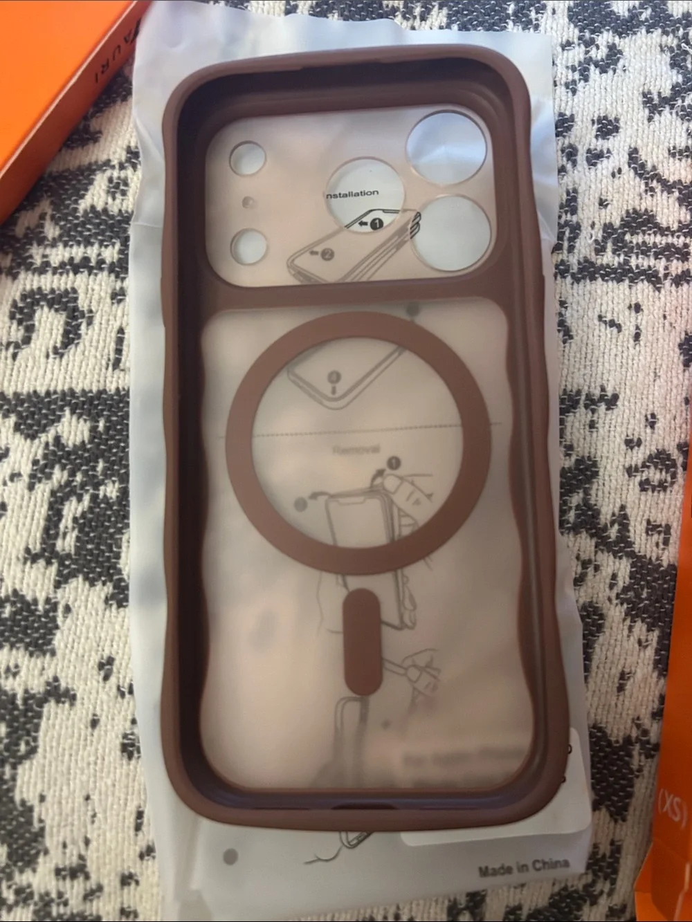 Brown For I phone 17 Pro Magnetic MagSafe- Silicone Phone Case translucent